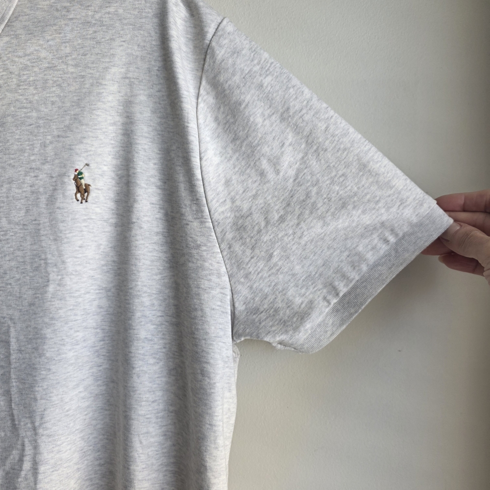 Polo Ralph Lauren Men's Custom Slim Fit Polo Shirt Heather Grey XXL - Picture 7 of 9
